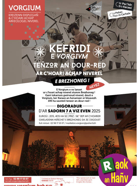 affiche de l'inauguration de l'escape game virtuel de Vorgium en Breton